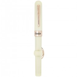 Pluma Fuente Conklin® Crescent Filler™ Ivory c/ Rose Gold Trim