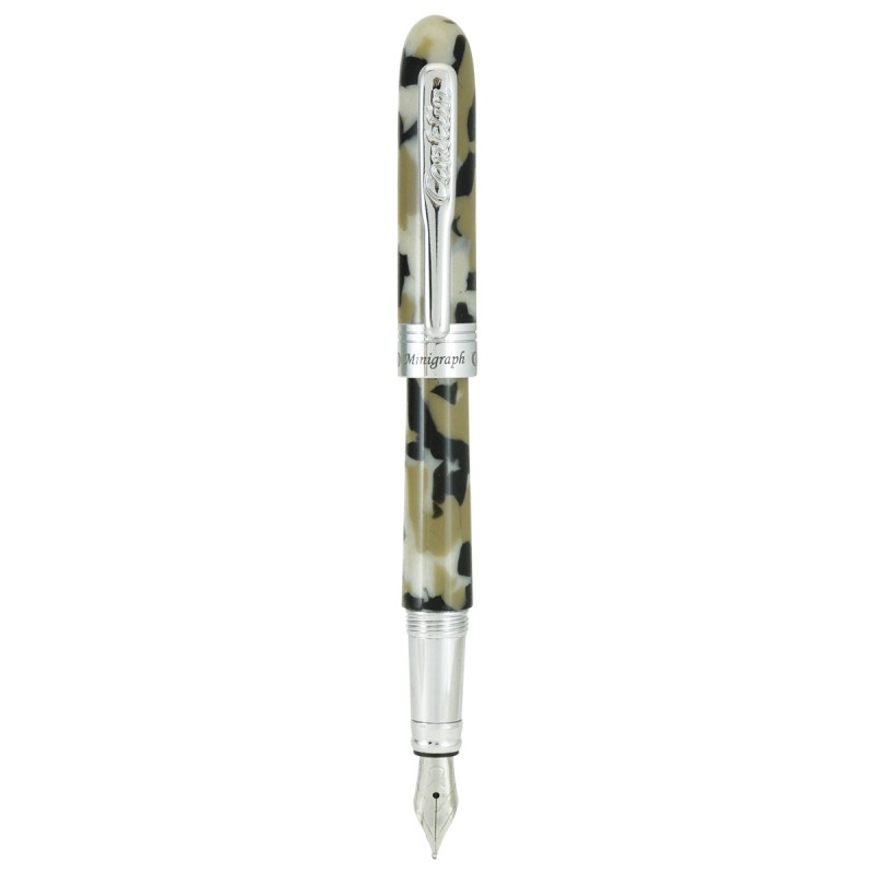 Pluma Fuente Conklin® Minigraph™ White Satin