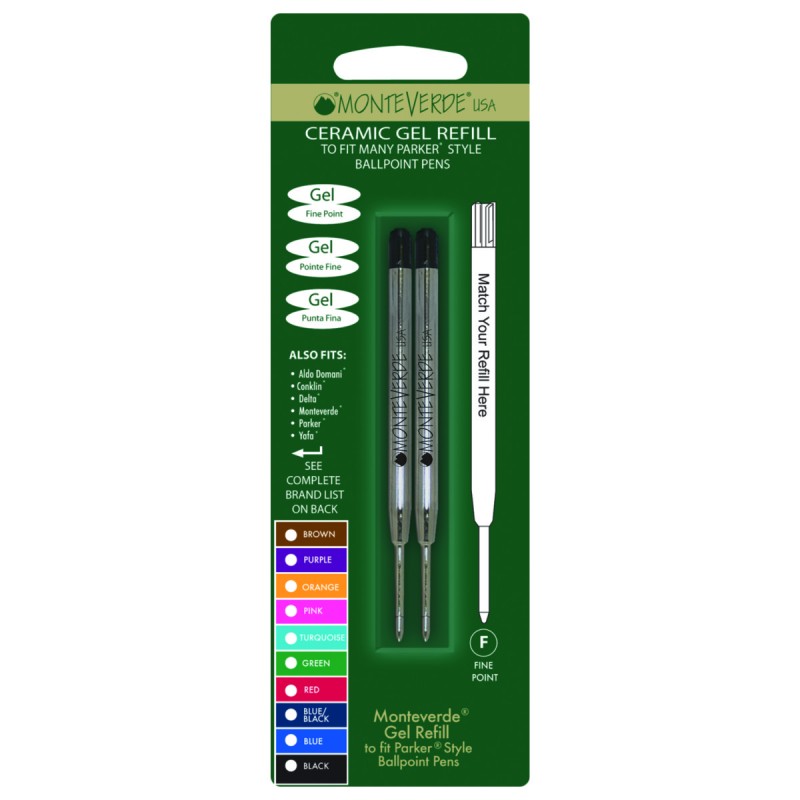 Waterman recambio para bolígrafos, punta fina con tinta azul, paquete