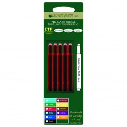 5 Cartuchos Para Pluma Fuente Lamy® Monteverde® Rojo