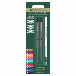 2 Repuestos Monteverde® Para Bolígrafo Waterman Rojo Mediano