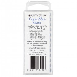 12 Cartuchos Tinta Monteverde® para Pluma Fuente Capri Blue
