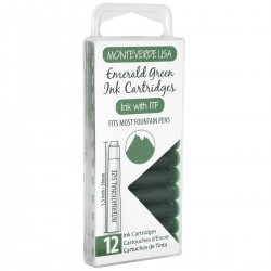 12 Cartuchos Tinta Monteverde® para Pluma Fuente Emerald Green