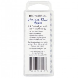 12 Cartuchos Tinta Monteverde® para Pluma Fuente Horizon Blue