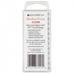 12 Cartuchos Tinta Monteverde® para Pluma Fuente Mandarin Orange