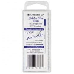 12 Cartuchos Tinta Monteverde® para Pluma Fuente Malibu Blue