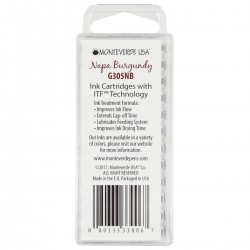12 Cartuchos Tinta Monteverde® para Pluma Fuente Napa Burgundy