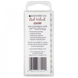 12 Cartuchos Tinta Monteverde® para Pluma Fuente Red Velvet