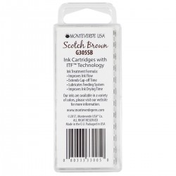 12 Cartuchos Tinta Monteverde® para Pluma Fuente Scotch Brown