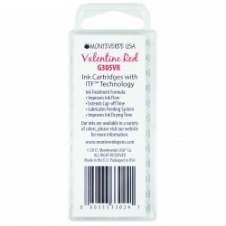 12 Cartuchos Tinta Monteverde® para Pluma Fuente Valentine Red