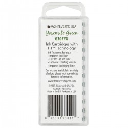 12 Cartuchos Tinta Monteverde® para Pluma Fuente Yosemite Green