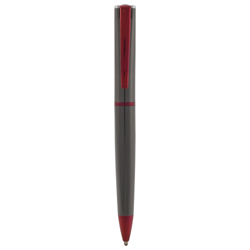 Bolígrafo Monteverde® Impressa™ Acero Pavonado / Rojo