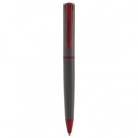 Bolígrafo Monteverde® Impressa™ Acero Pavonado / Rojo