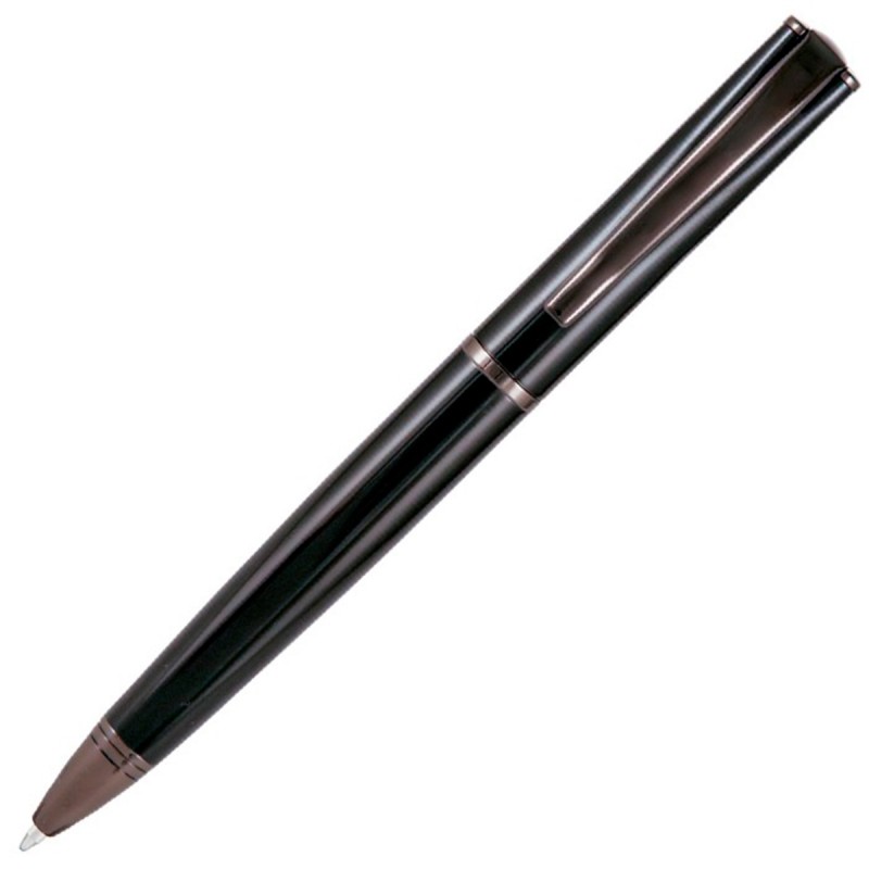 Bolígrafo Monteverde® Impressa™ Negro / Acero Pavonado