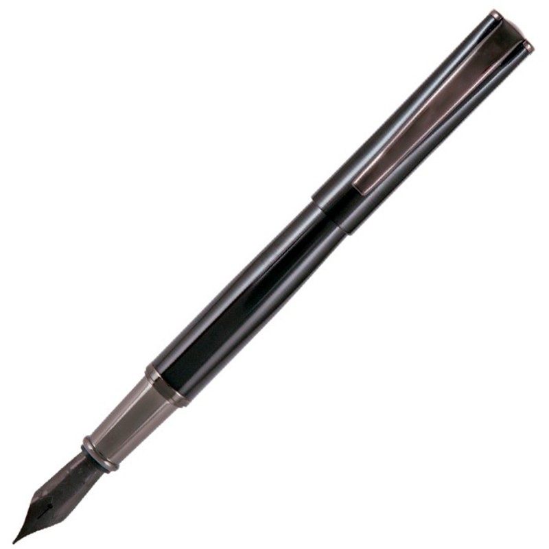 Pluma Fuente Monteverde® Impressa™ Negro / Acero Pavonado