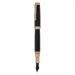 Pluma Fuente Monteverde® Invincia™ Deluxe Fibra de Carbón / Oro Rosado