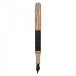 Pluma Fuente Monteverde® Invincia™ Fibra de Carbón / Oro Rosado