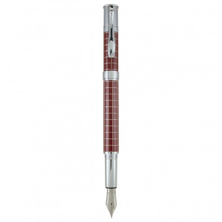 Pluma Fuente Monteverde® Jewelria™ Executive Burgundy Grid